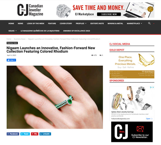 CanadianJeweller.com - Nigaam Launches an Innovative, Fashion-Forward New Collection Featuring Colored Rhodium