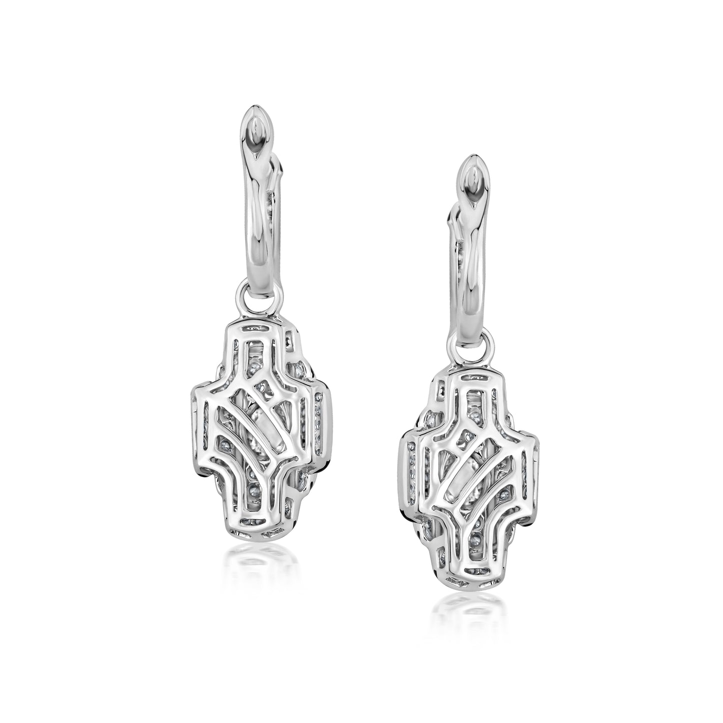 Radiate Earrings With Diamond In 18K White Gold