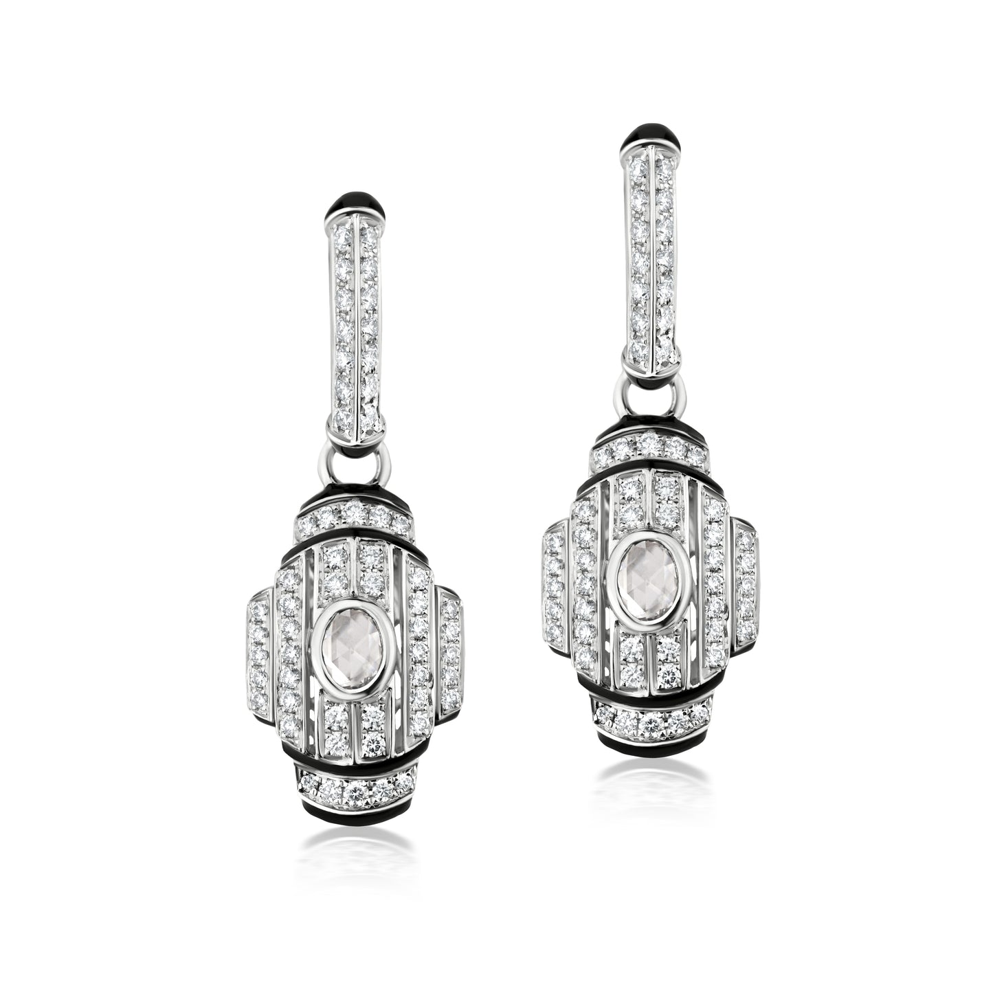 Radiate Earrings With Diamond In 18K White Gold