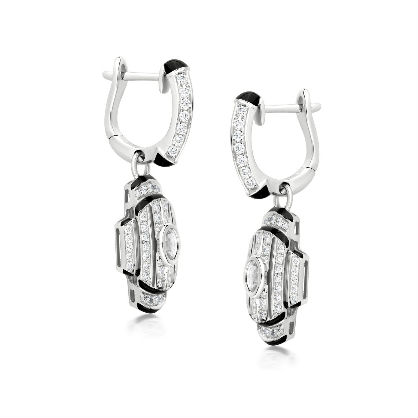 Radiate Earrings With Diamond In 18K White Gold