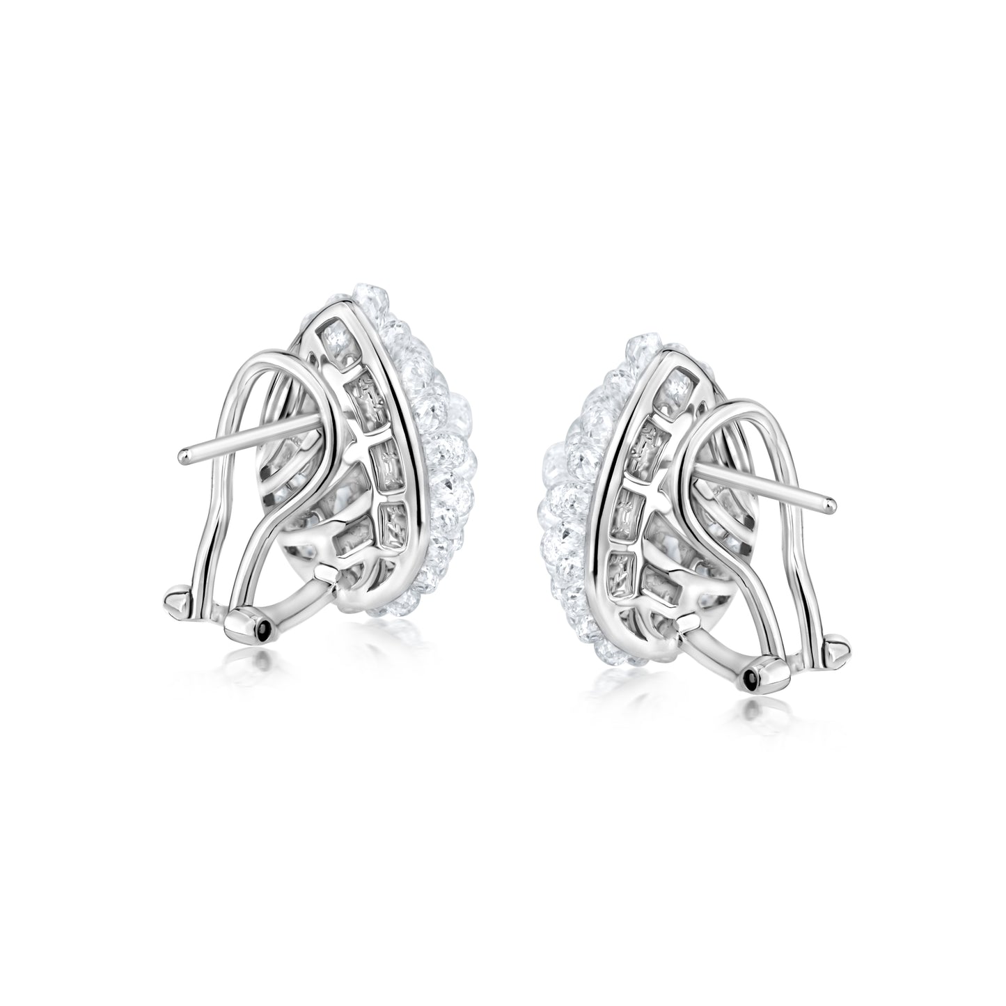 Teardrop Earring With Diamond In 18K White Gold