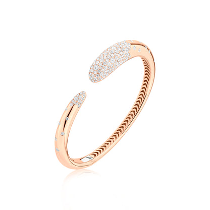 Bangle With Diamond In 18K Rose Gold