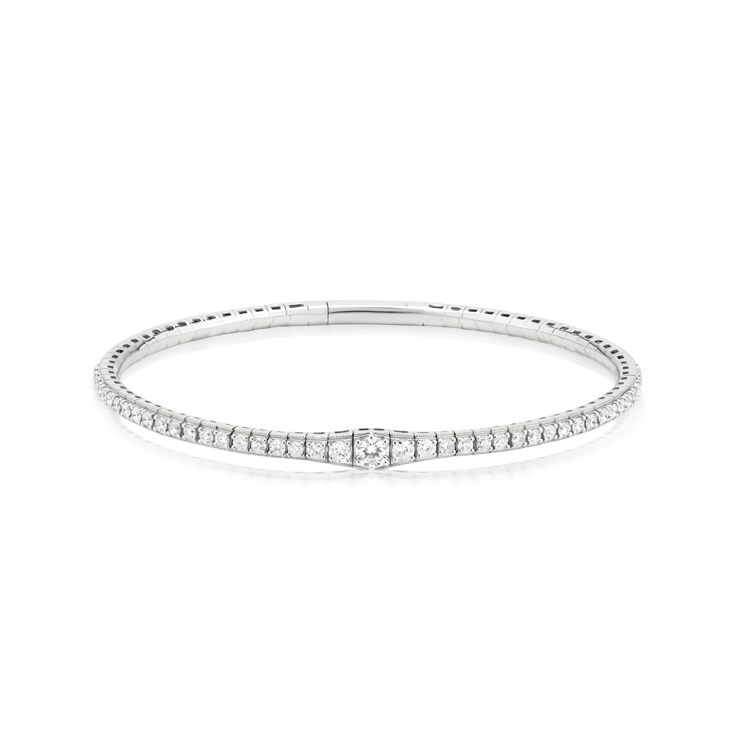 Diamond 18K White Gold Bangle