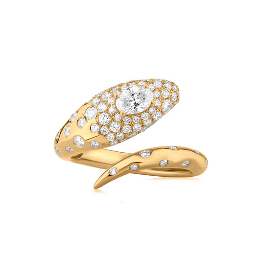 Ring With Diamond In 18K Yellow Gold