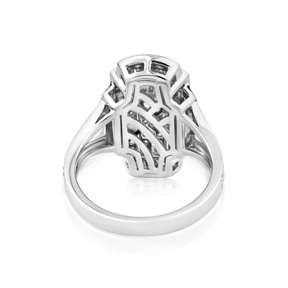 Oculus Ring With Diamond In 18K White Gold