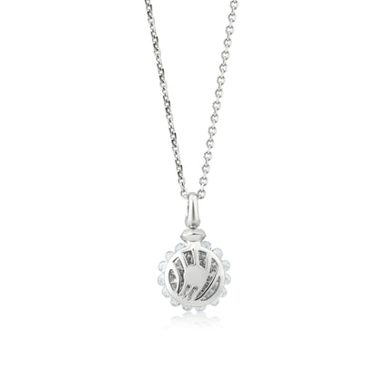 Hemisphere Cluster Necklace With Diamond In 18K White Gold